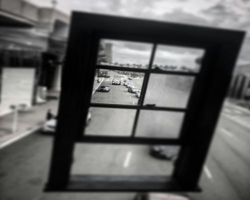 Looking out the window to take a visual break
